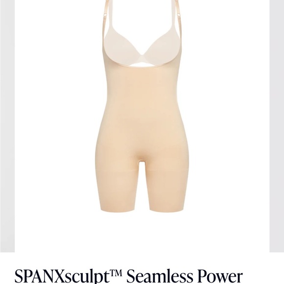 SPANXsculpt™ Seamless Power Open-Bust Mid-Thigh Bodysuit
Brand new, never worn.S - Picture 2 of 5